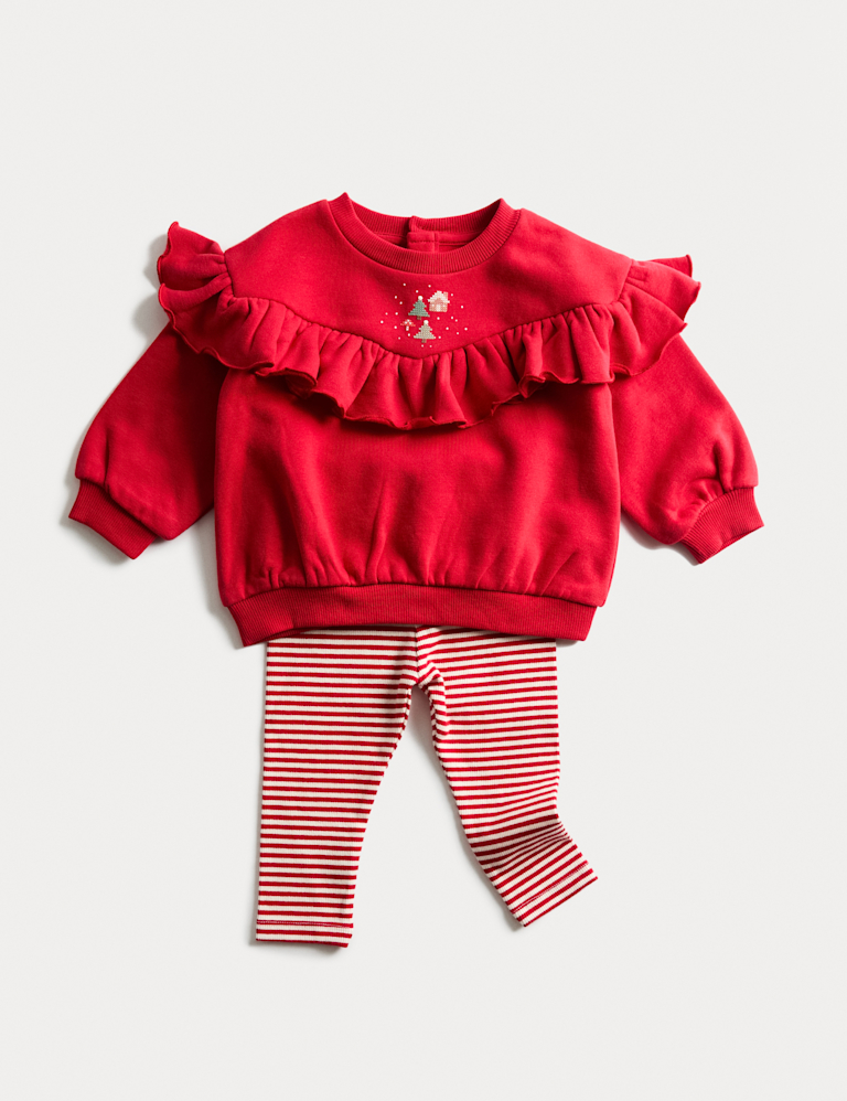 2pc Cotton Rich Christmas Outfit (0-3 Yrs)