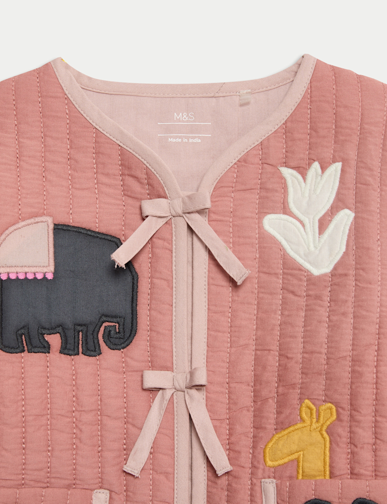 Pure Cotton Safari Quilted Jacket (0-3 Yrs)