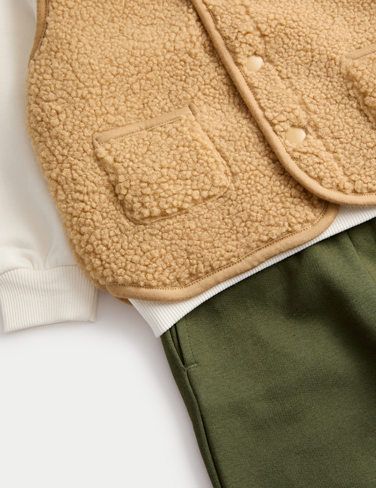 3pc Gingerbread Borg Gilet Outfit (0 Mths-3 Yrs)