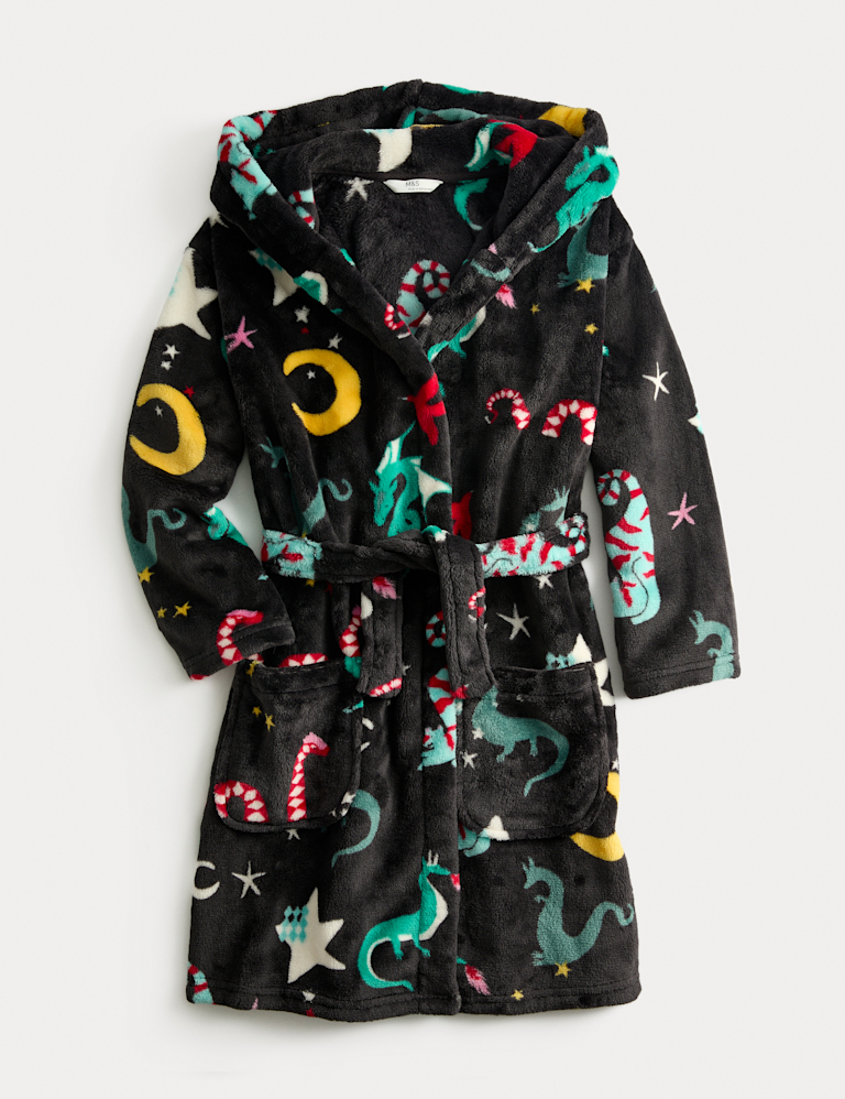 Fleece Star Graphic Dressing Gown (1-8 Yrs)