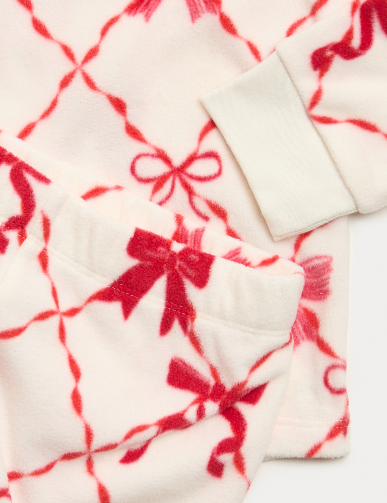 Fleece Bow Graphic Pyjamas (1-16 Yrs)