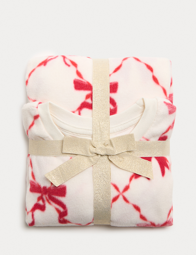 Fleece Bow Graphic Pyjamas (1-16 Yrs)