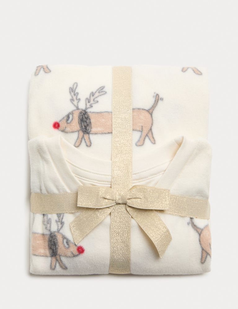 Kids’ Fleece Dog Graphic Pyjamas (12-16Yrs)