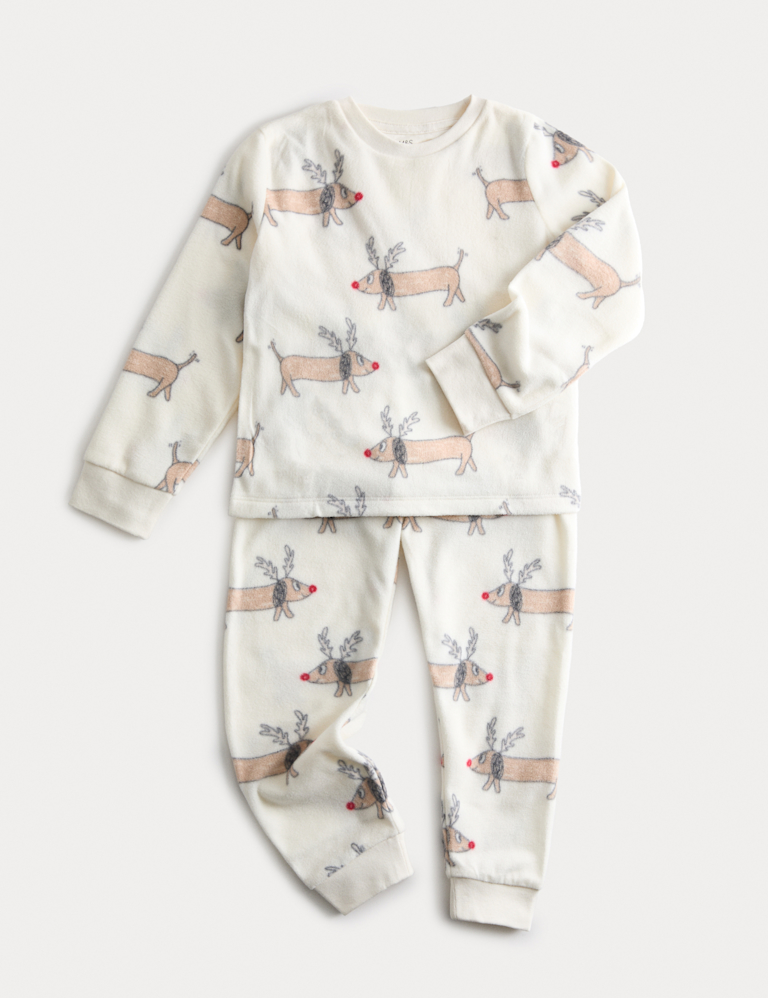Kids’ Fleece Dog Graphic Pyjamas (12-16Yrs) Kids’ Fleece Dog Graphic Pyjamas (12-16Yrs)