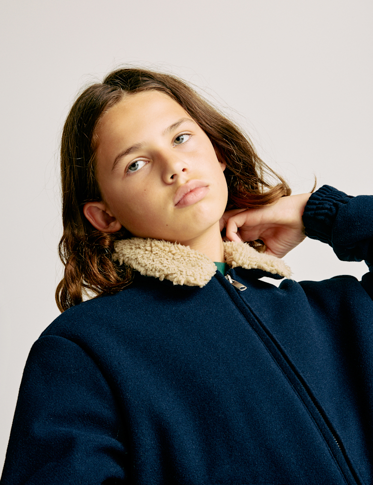 Borg Lined Bomber Jacket (6-16 Yrs)