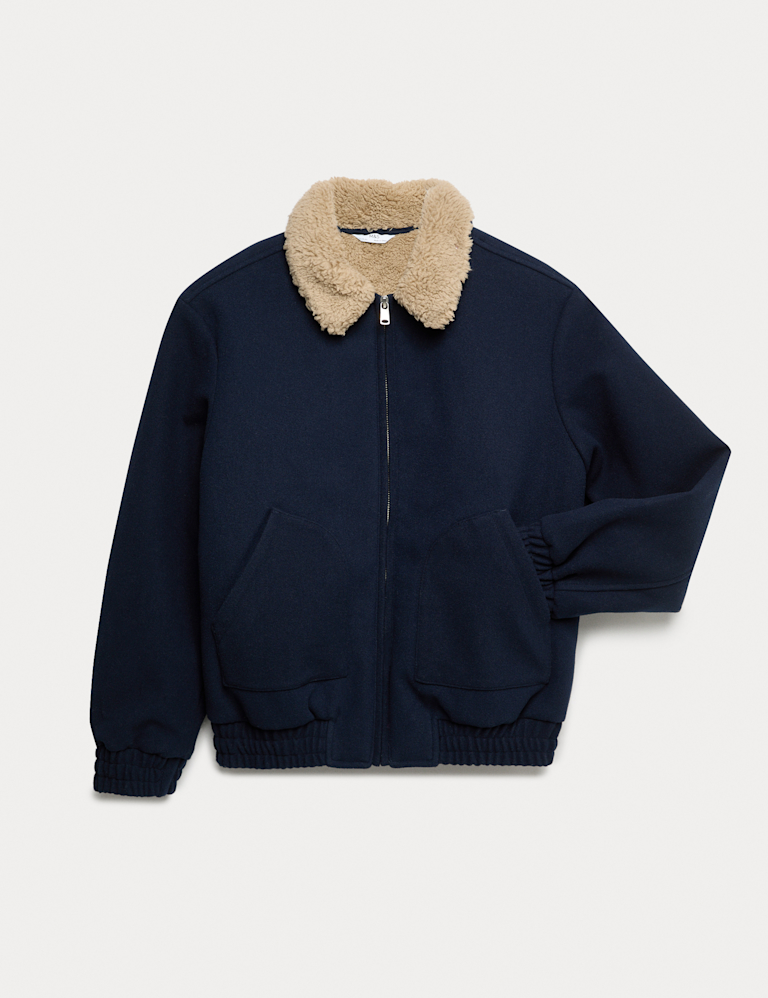 Borg Lined Bomber Jacket (6-16 Yrs)