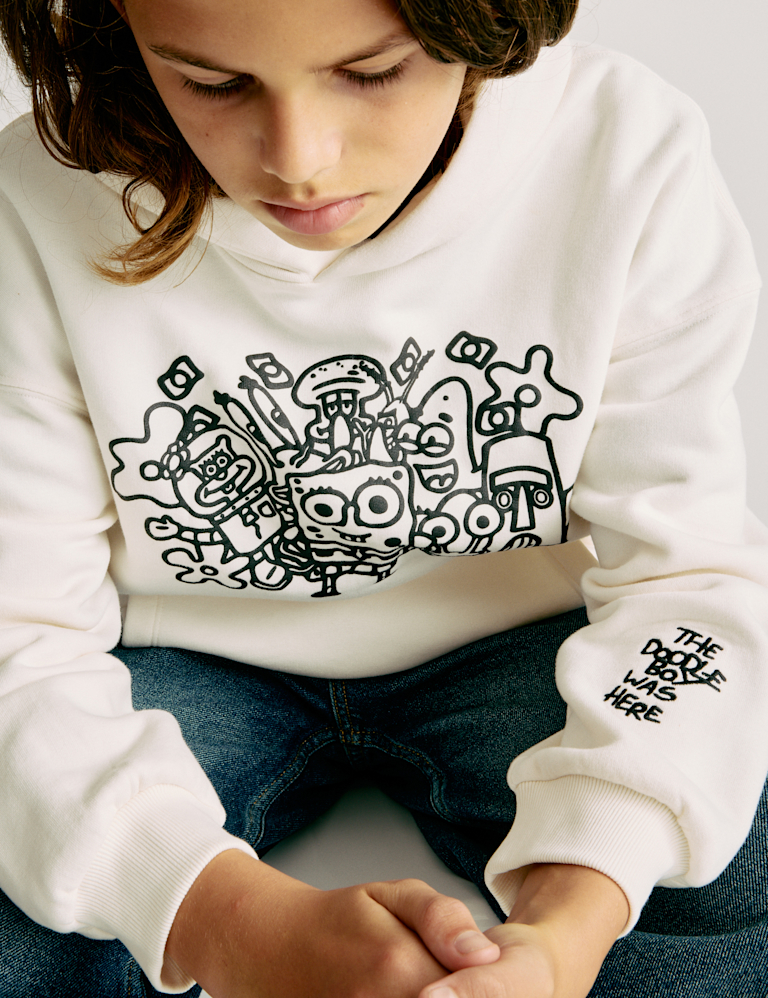 Doodle Boy™ x SpongeBob SquarePants™ Print Hoodie (4-16 Yrs)