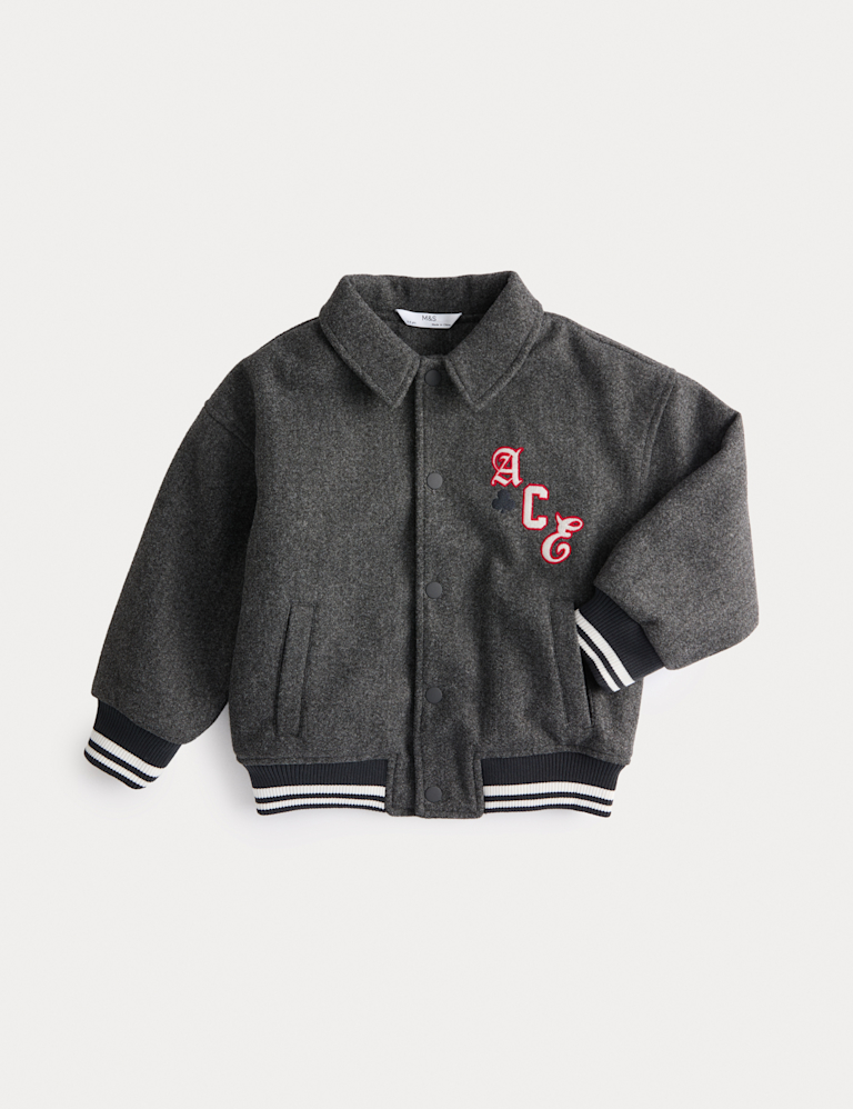 Embroidered Baseball Bomber Jacket (2-8 Yrs)