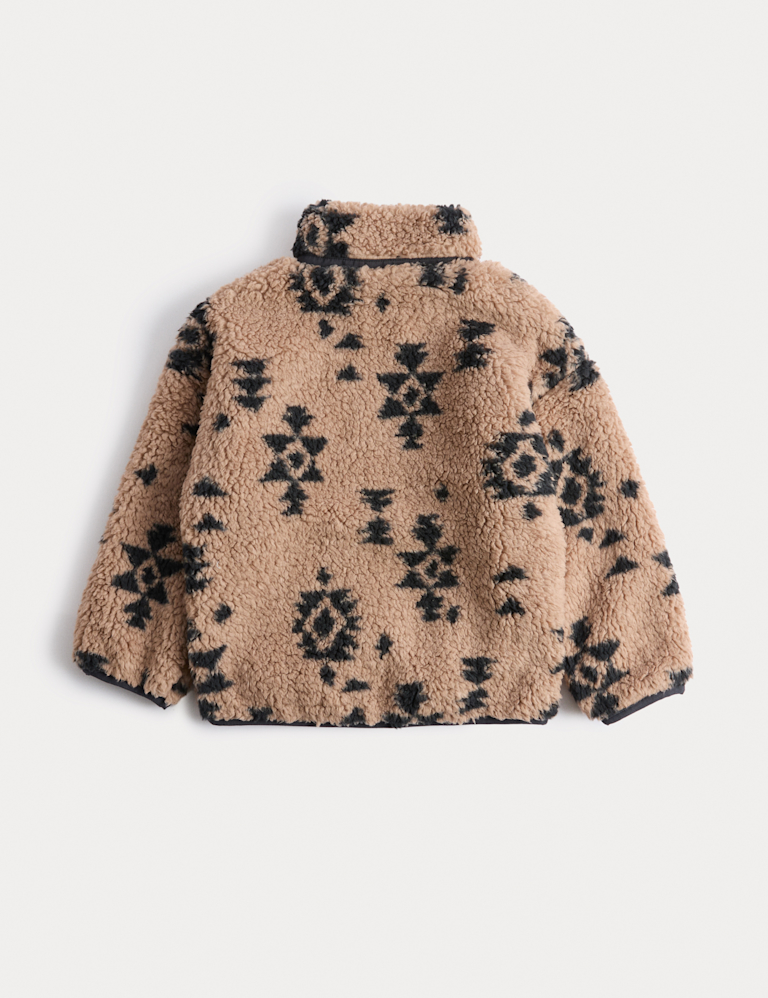 Borg Patterned Fleece Jacket (2-8 Yrs)