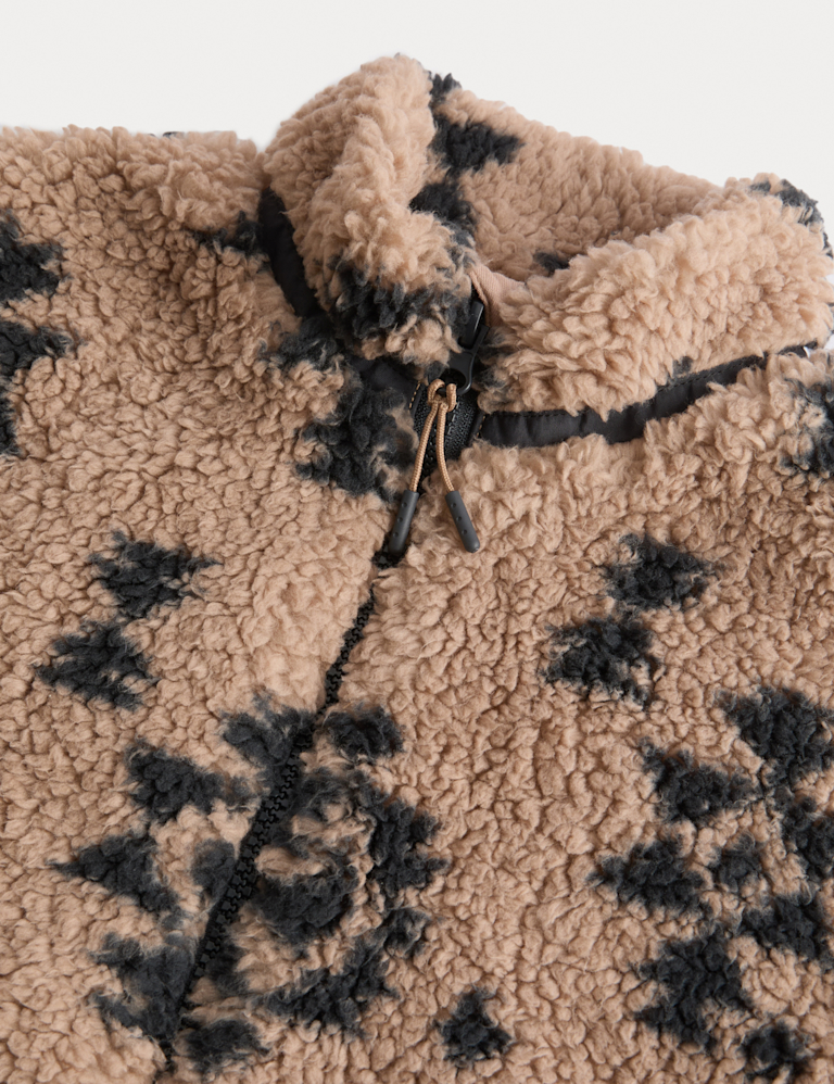 Borg Patterned Fleece Jacket (2-8 Yrs)