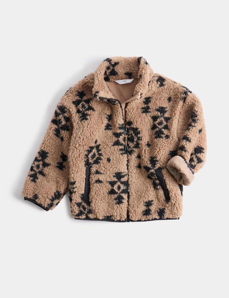 Borg Patterned Fleece Jacket (2-8 Yrs) Borg Patterned Fleece Jacket (2-8 Yrs)