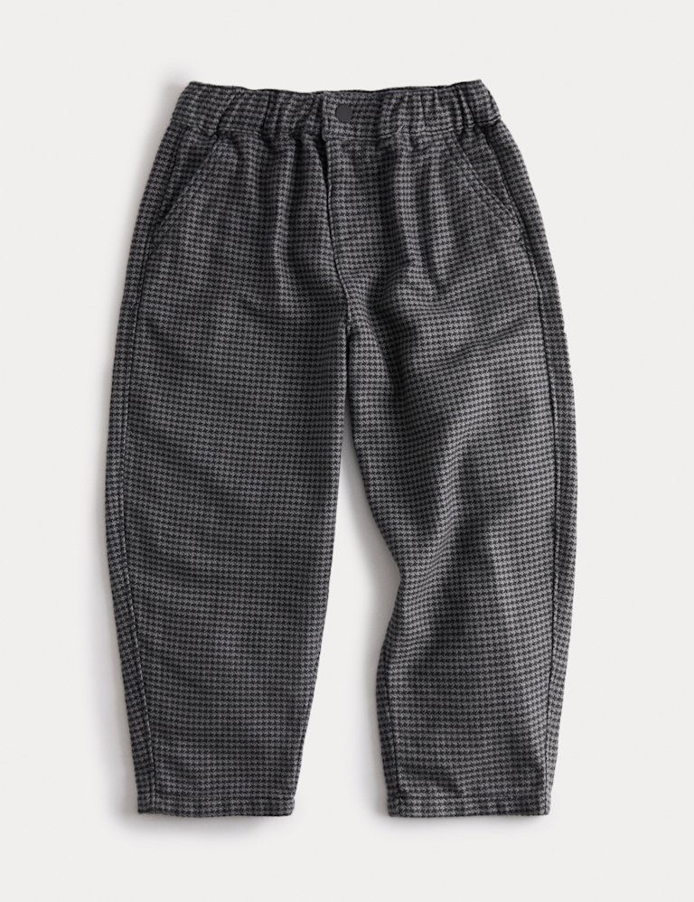 Pure Cotton Micro Check Trousers (2-8 Yrs)