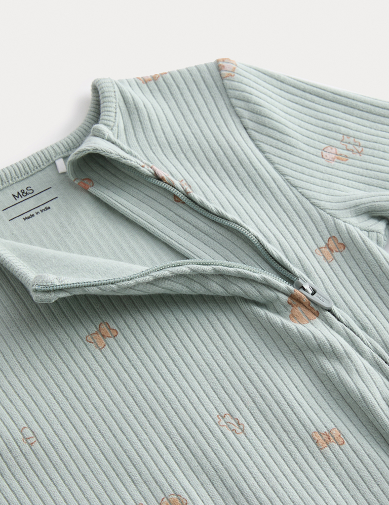 3pk Cotton Rich Woodland Print Sleepsuits (6½lbs-3 Yrs)