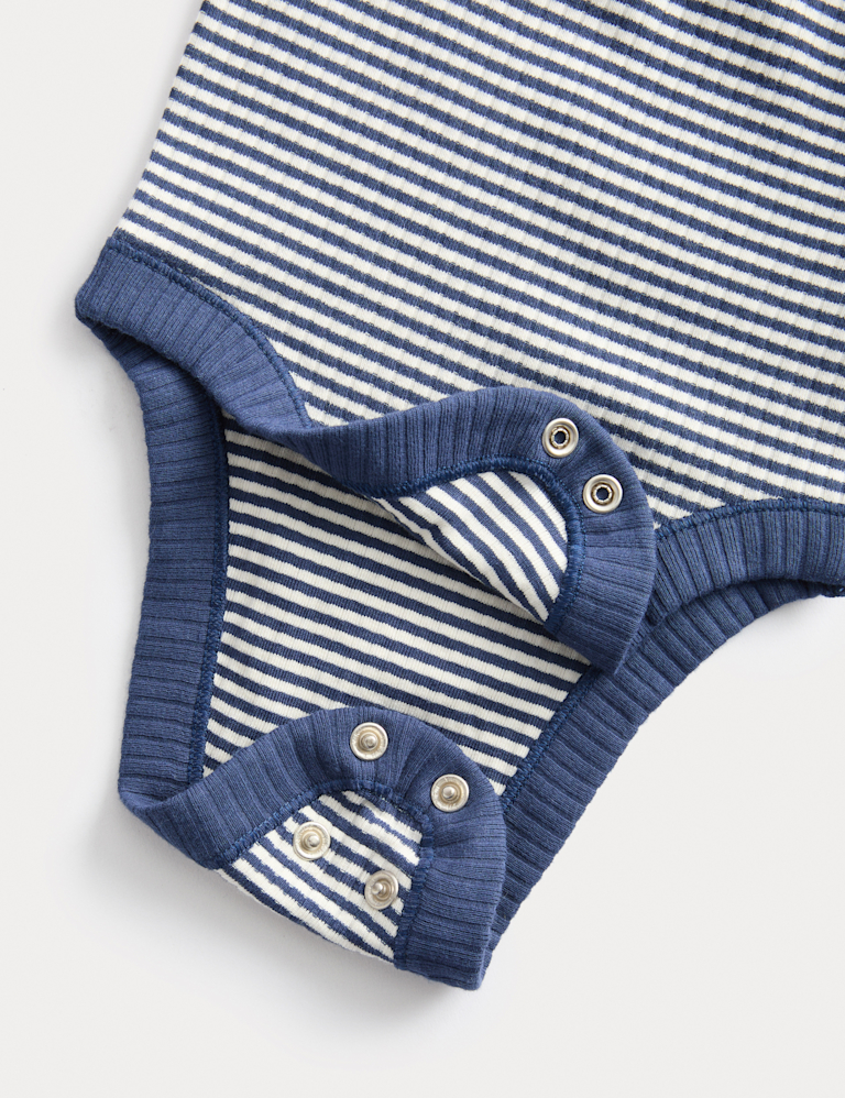 5pk Cotton Rich Long Sleeve Bodysuits (6½lbs-3 Yrs)