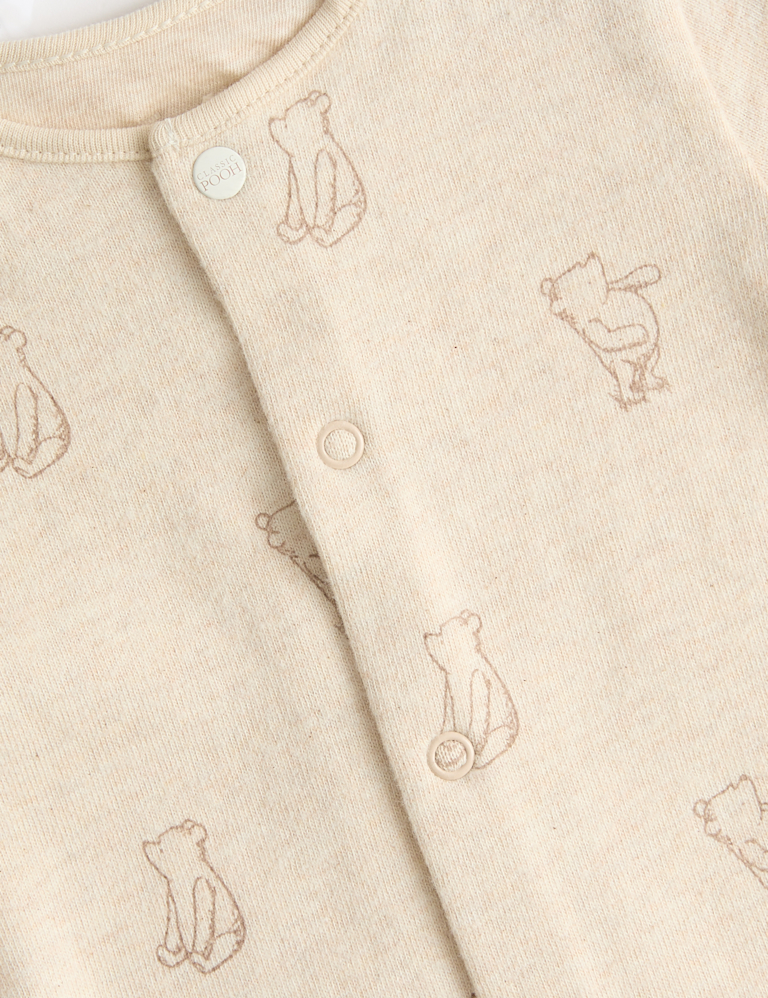 3 Pack Pure Cotton Winnie the Pooh™ Sleepsuits (0-3 Years)