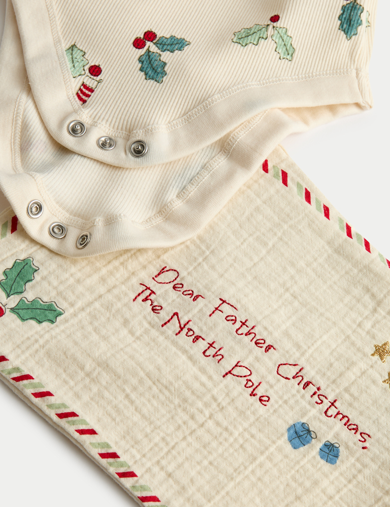 3 Piece Cotton Rich Holly Outfit with Envelope Pouch (Newborn – 12 Months)