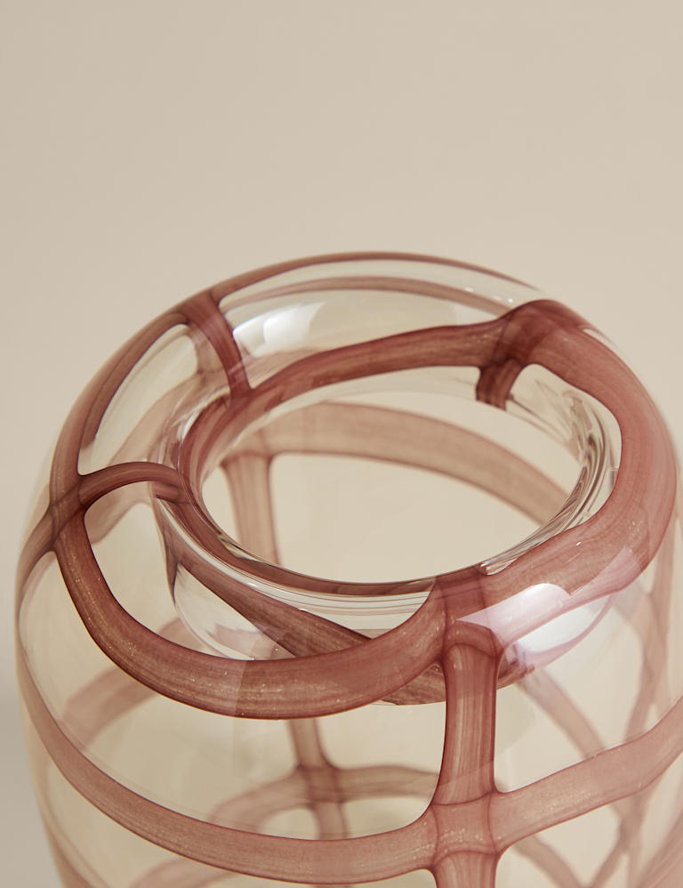 Small Checked Glass Vase