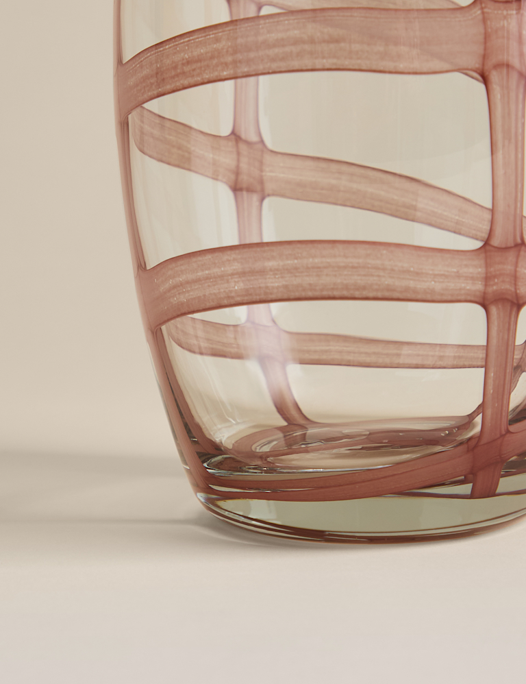 Small Checked Glass Vase