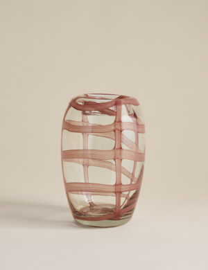 Small Checked Glass Vase