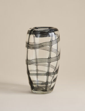 Medium Check Glass Vase