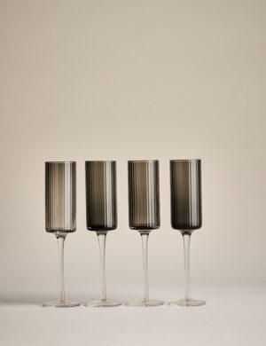 Set of 4 Handmade Celine Champagne Flutes