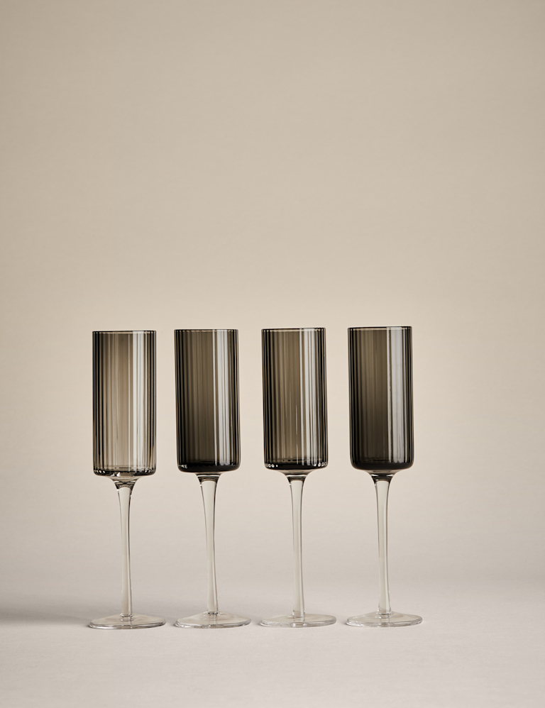Set of 4 Handmade Celine Champagne Flutes