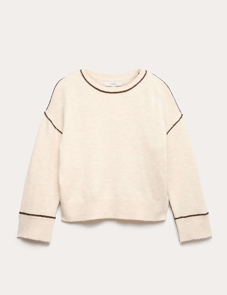 Tipped Detail Relaxed Fit Jumper