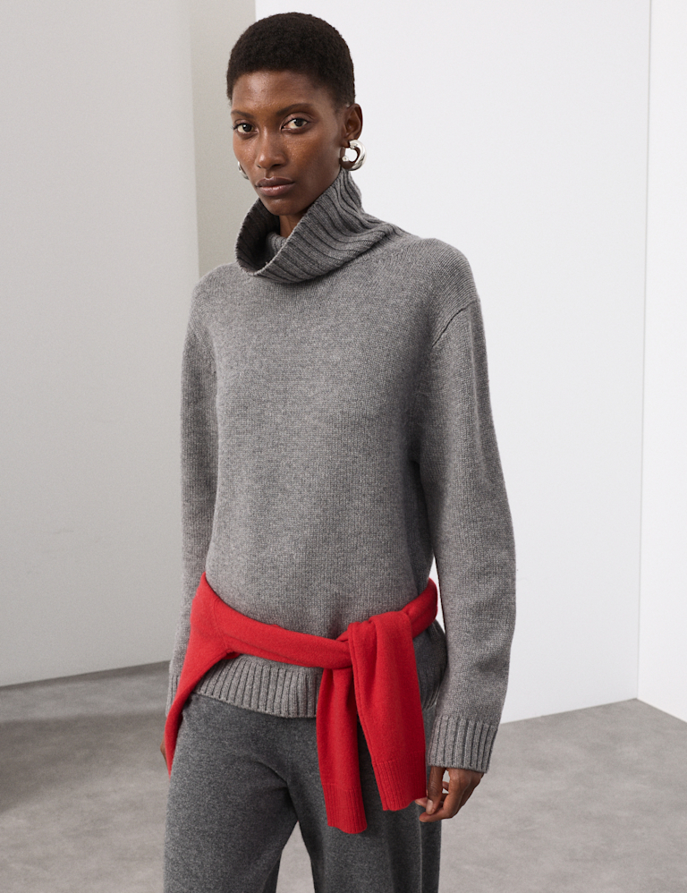 Merino Wool Rich Relaxed Jumper with Cashmere