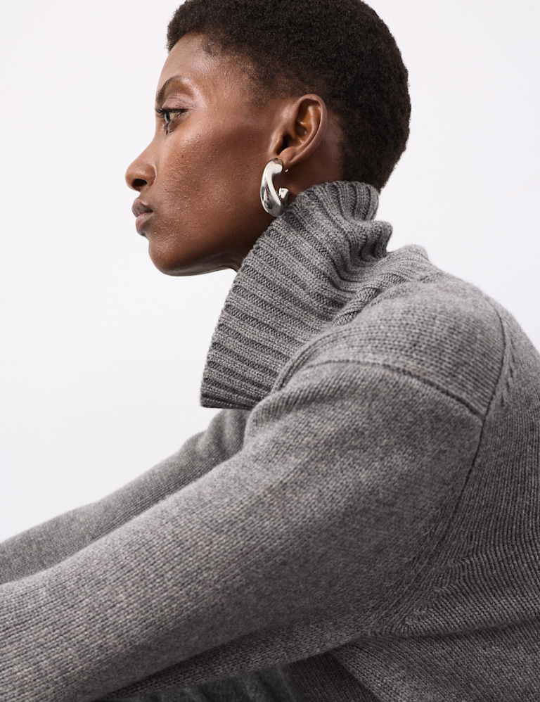 Merino Wool Rich Relaxed Jumper with Cashmere