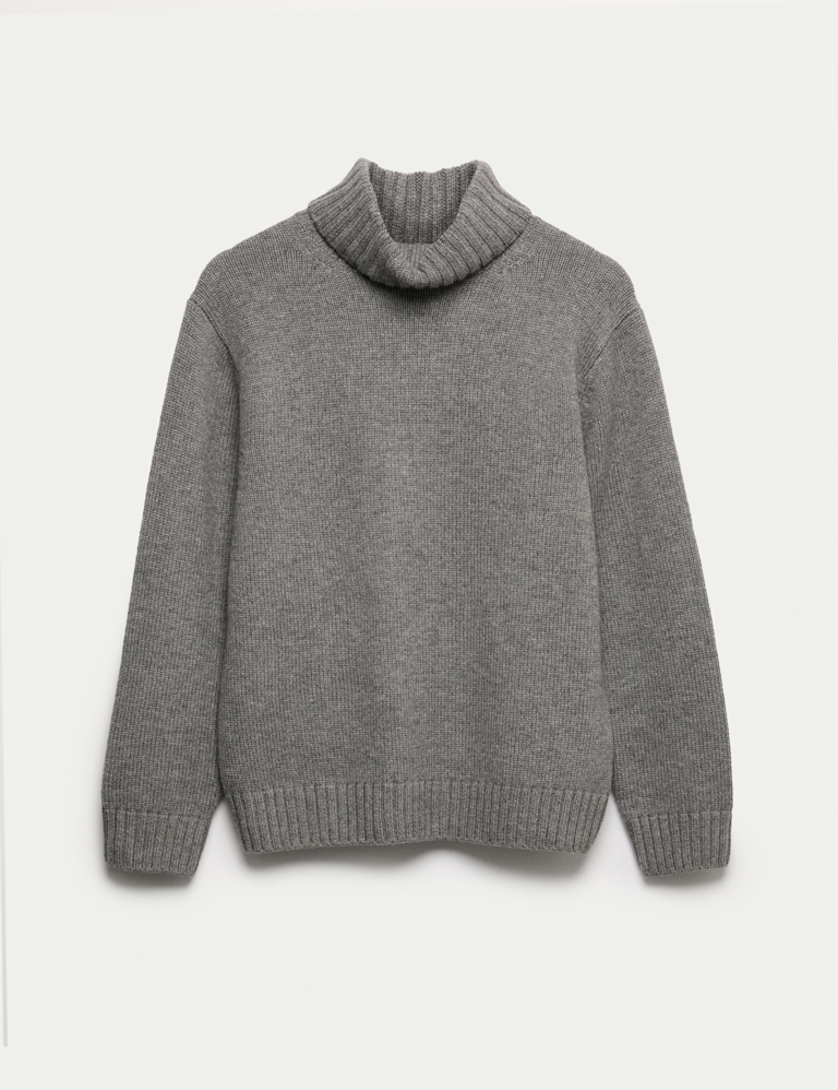 Merino Wool Rich Relaxed Jumper with Cashmere