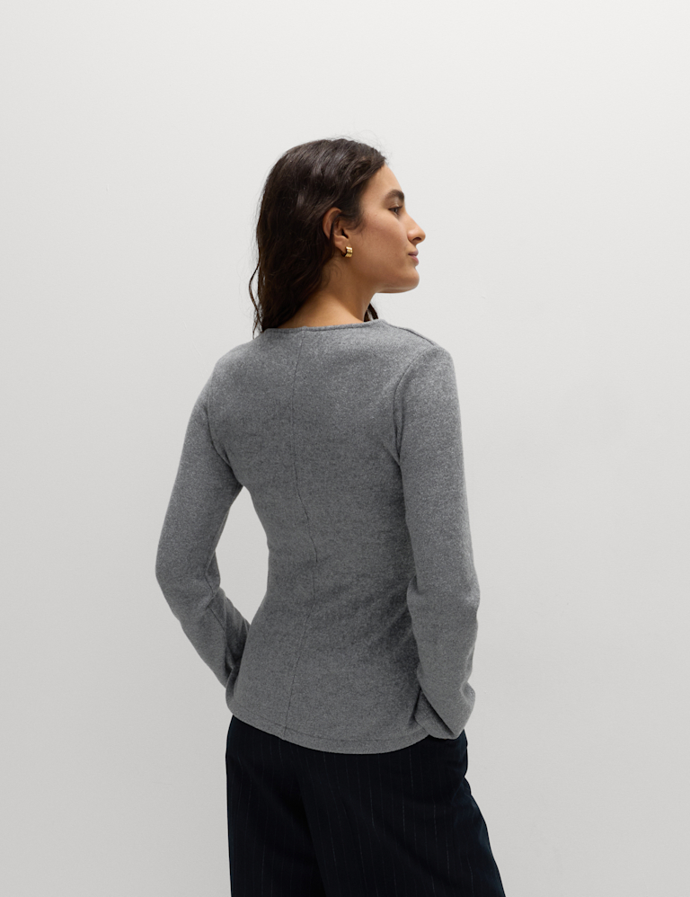 Cosy Crew Neck Slim Fit Cardigan