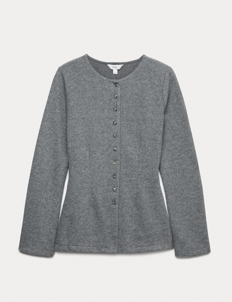 Cosy Crew Neck Slim Fit Cardigan