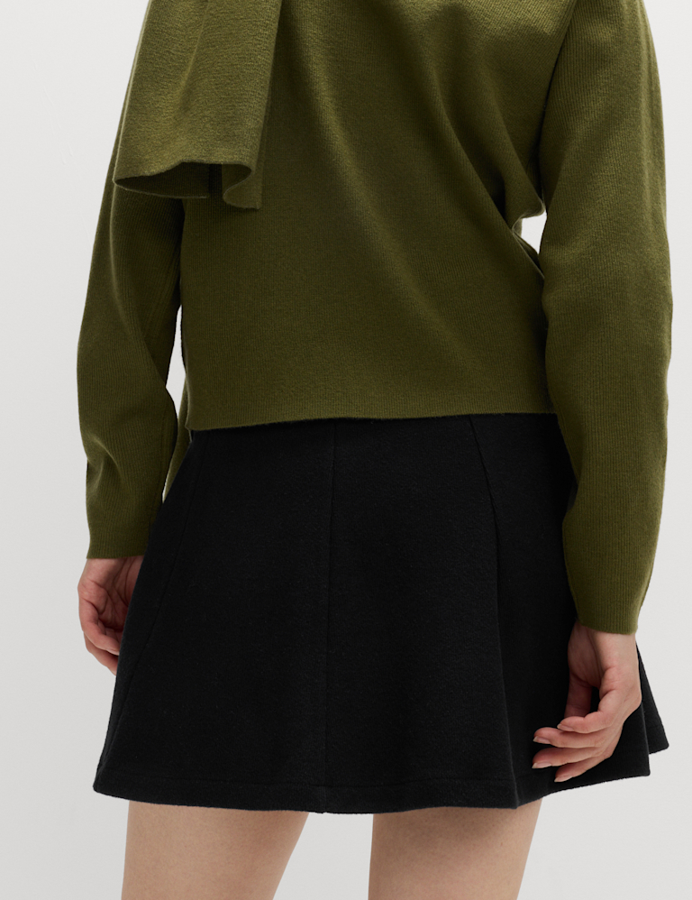 Jersey Seam Detail Mini Skirt