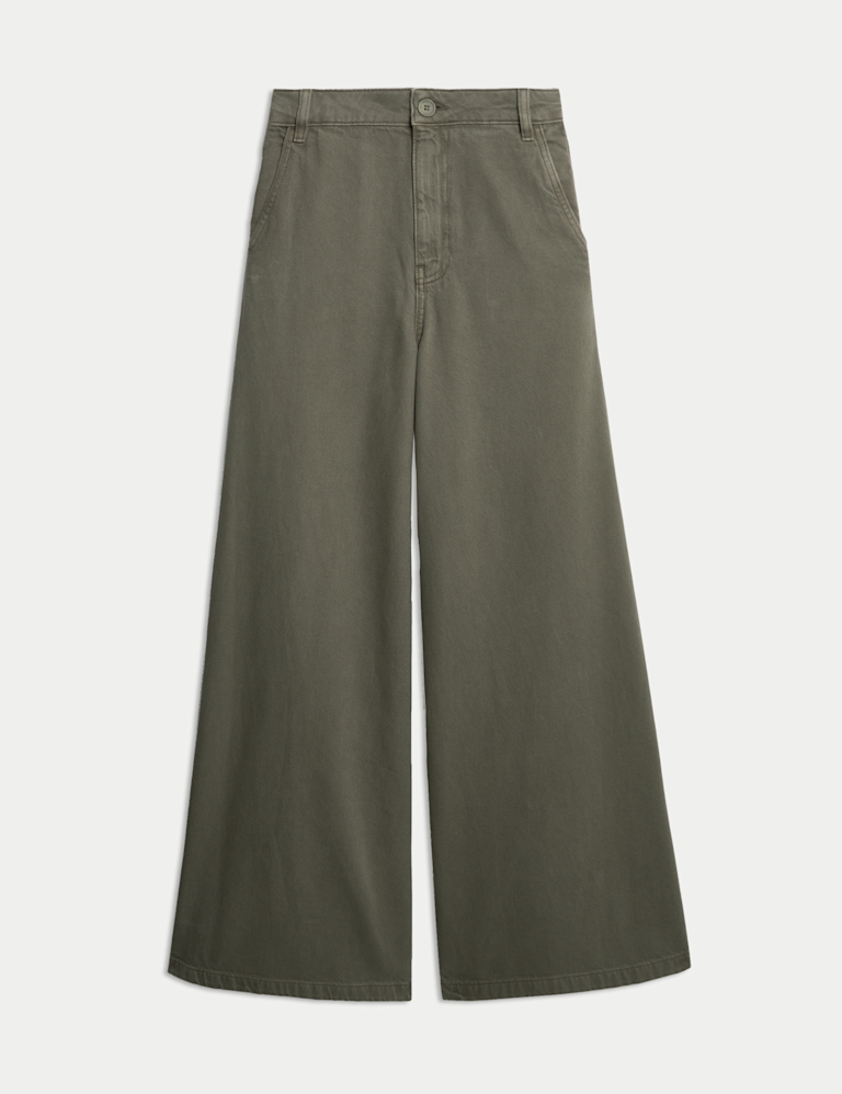 Cotton Rich Palazzo Trousers