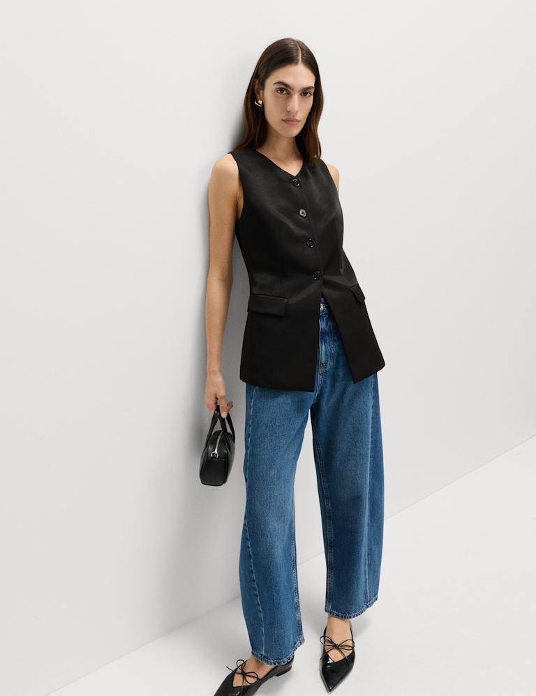 Sheen Collarless Waistcoat