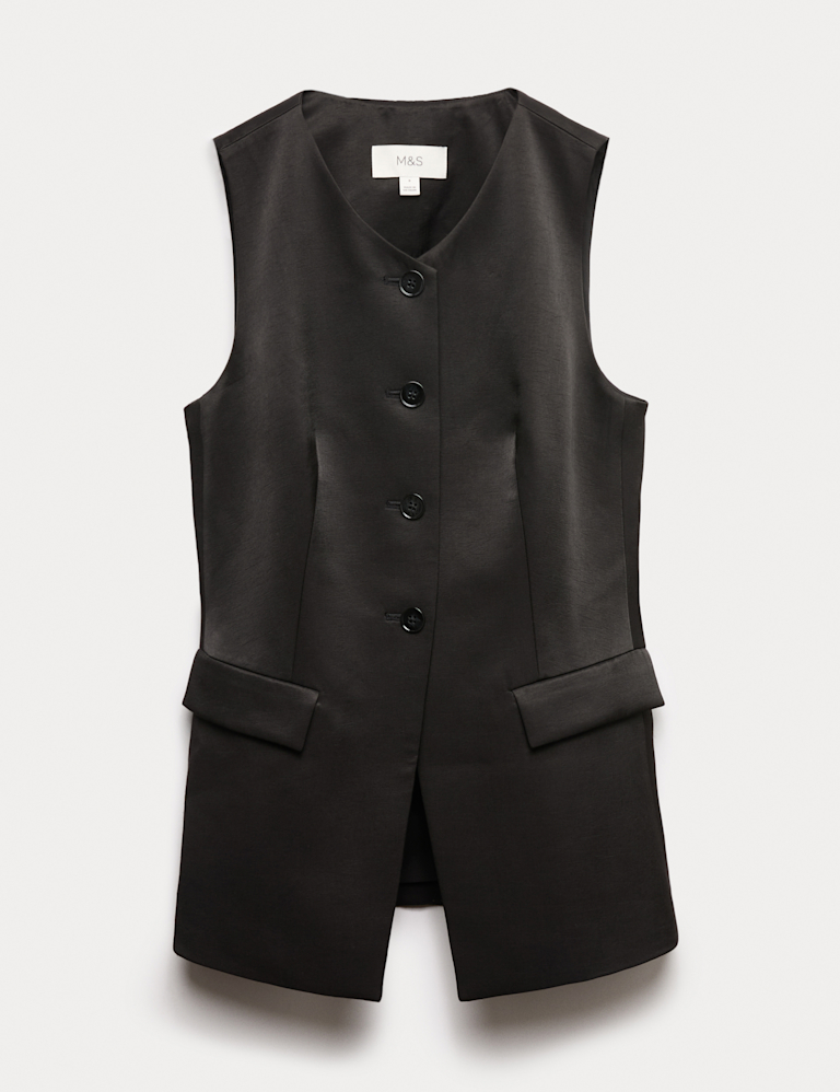 Sheen Collarless Waistcoat