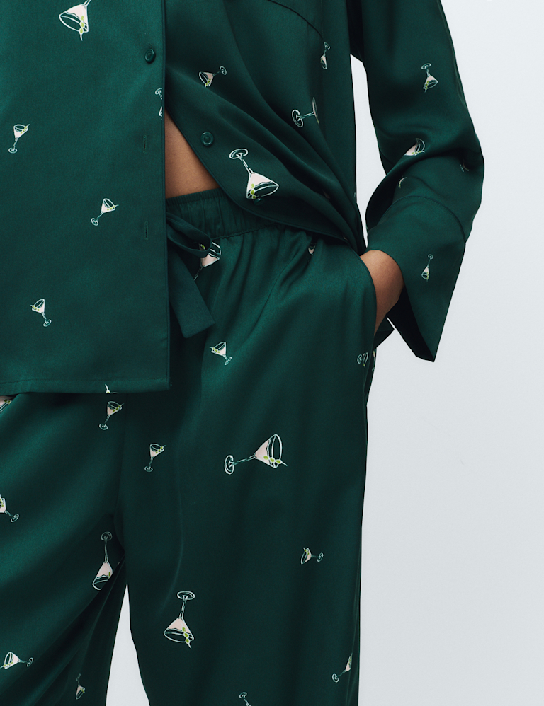 Dream Satin™ Cocktail Print Pyjama Set