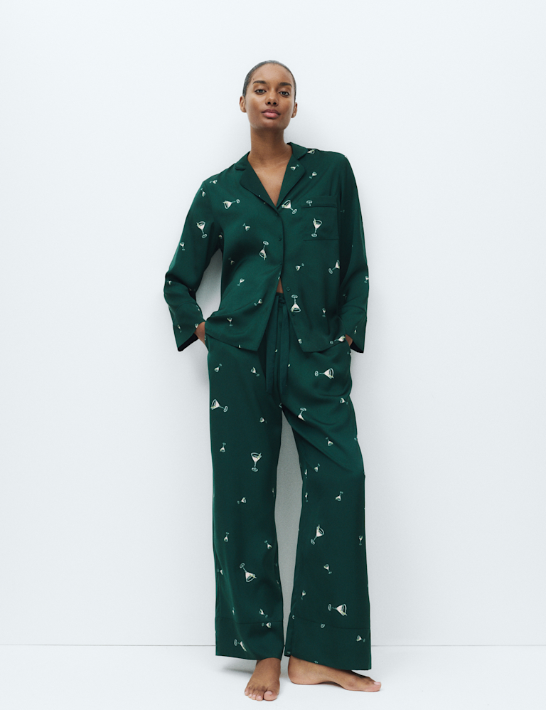 Dream Satin™ Cocktail Print Pyjama Set