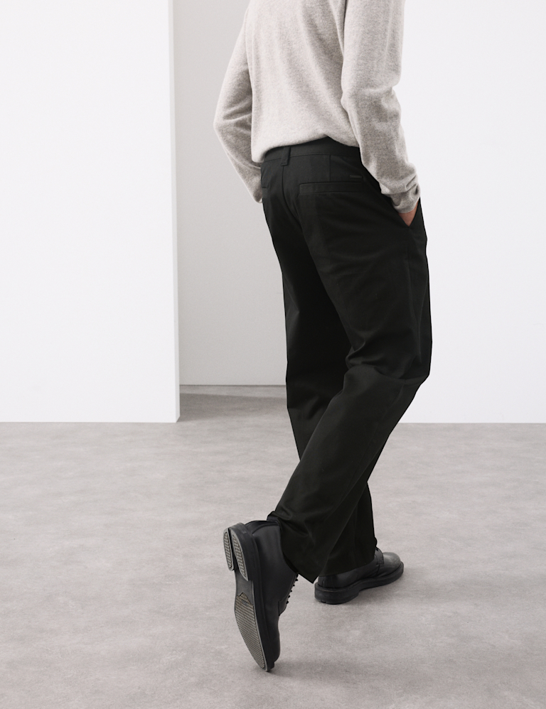 Straight Fit Italian Twill Trousers