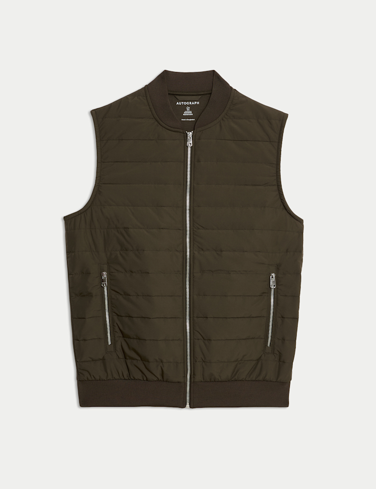Cotton Rich Zip Up Quilted Gilet with Stormwear™