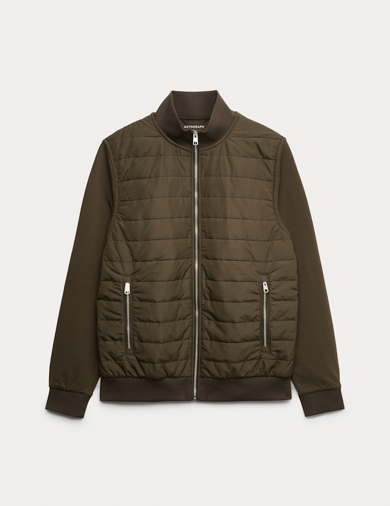 Cotton Rich Zip Up Quilted Jacket