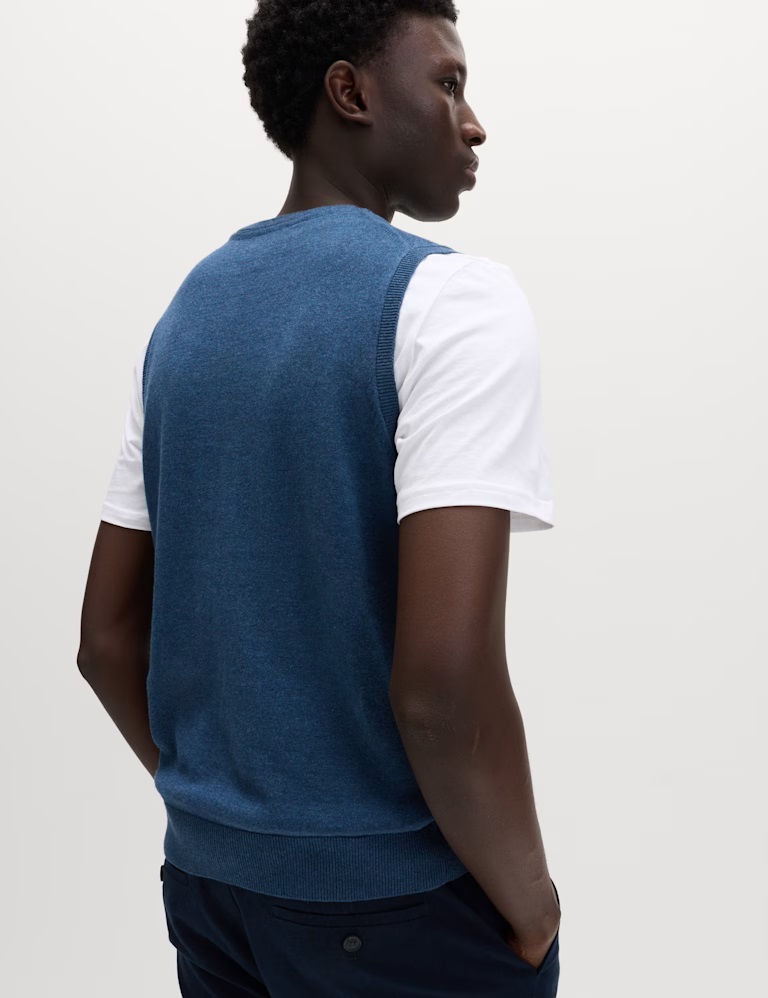 Pure Cotton Sleeveless Jumper