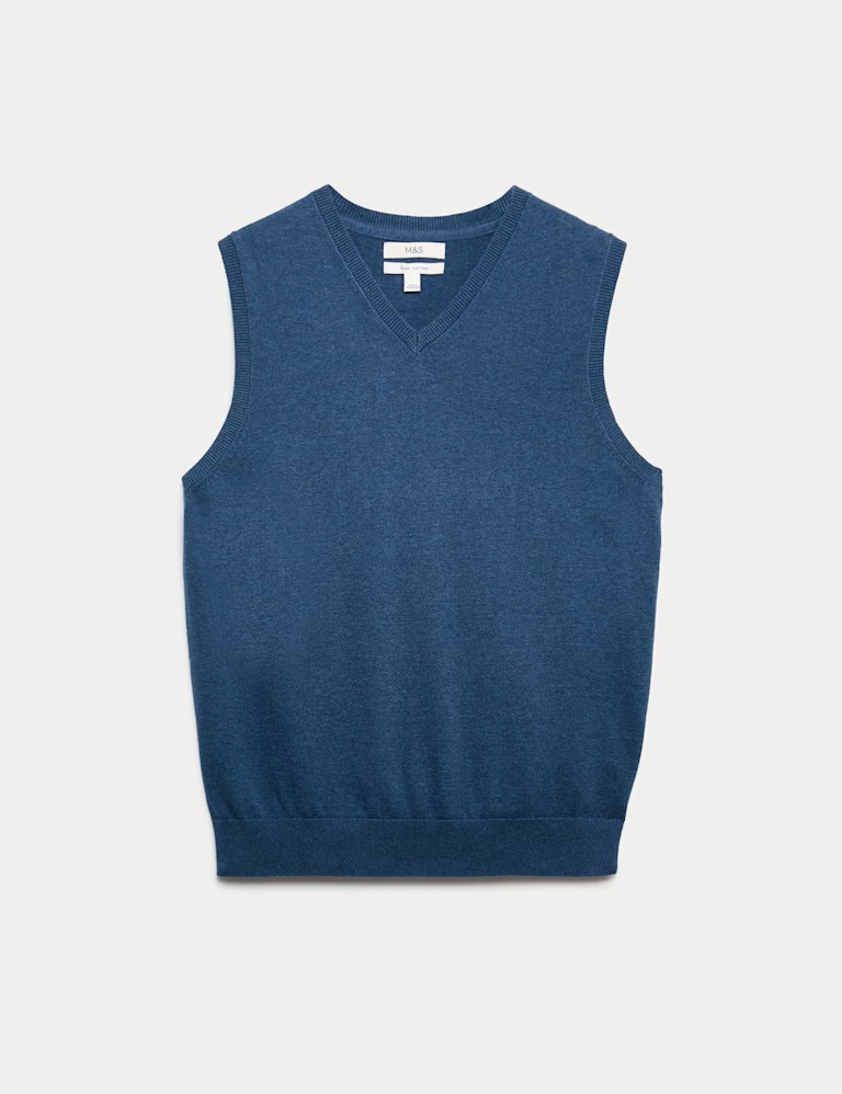 Pure Cotton Sleeveless Jumper
