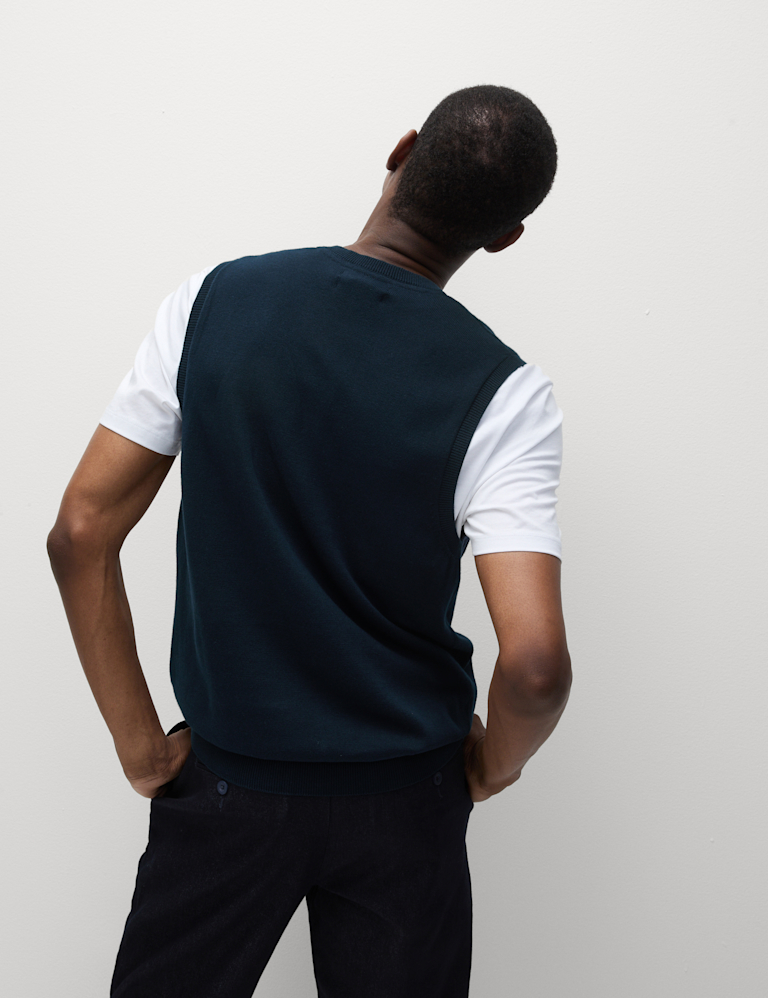 Pure Cotton Sleeveless Jumper