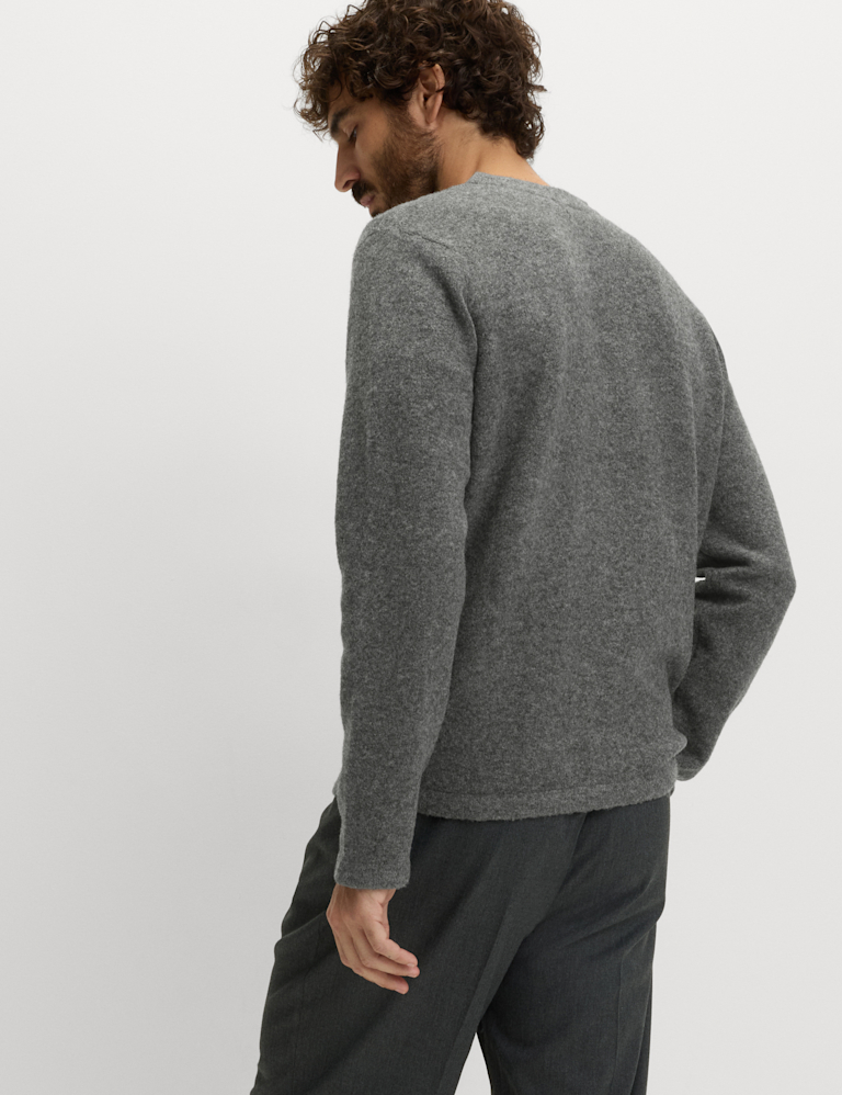 Utility Pocket Knitted Cardigan with Wool