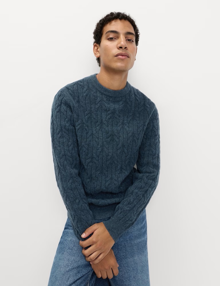 Super Soft Cable Knit Jumper with Wool