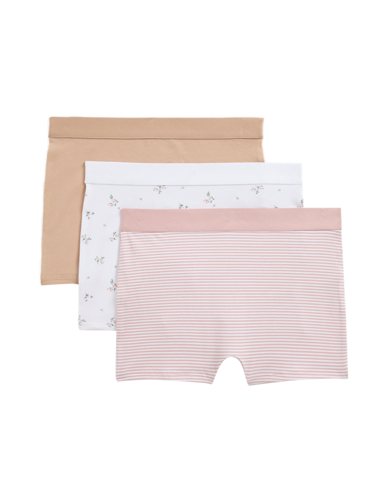 3pk Cotton Rich Floral Boxers (6-16 Yrs)