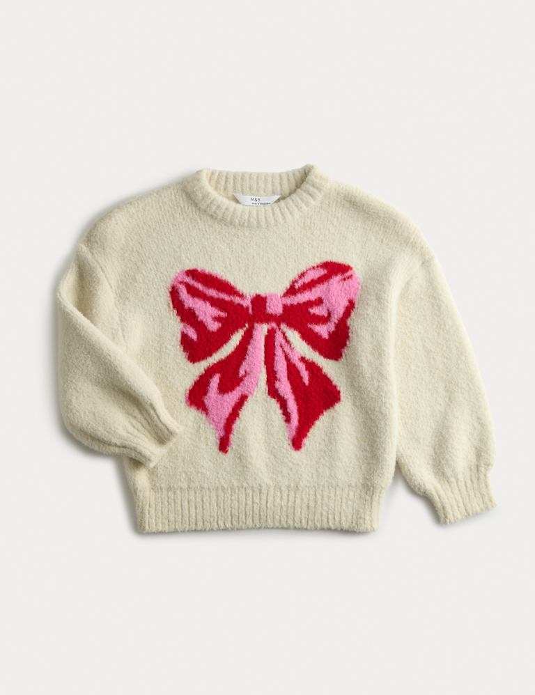 Fluffy Bow Jumper (1-8 Yrs)