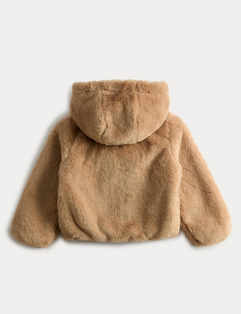 Faux Fur Hooded Jacket (2-10 Yrs)