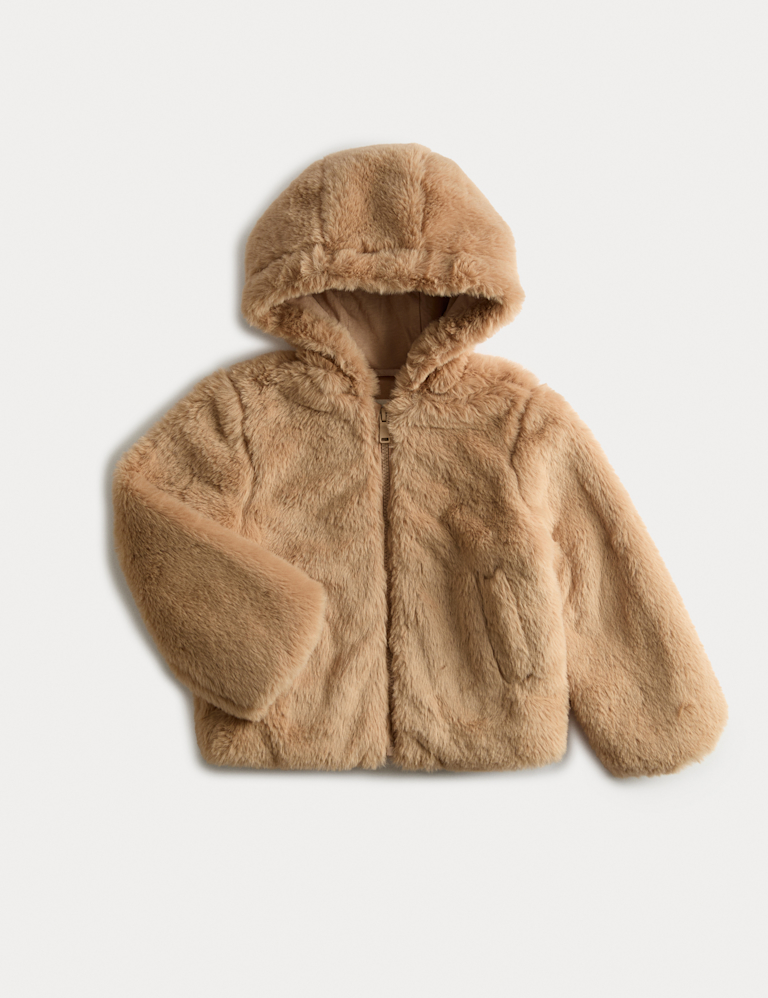 Faux Fur Hooded Jacket (2-10 Yrs)